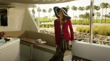 Rebecca Minkoff Jupe longue en cascade en soie léopard portée par Naomi Clark (AnnaLynne McCord) comme on le voit dans 90210 (S05E03)