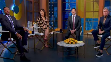Diane Von Furstenberg Eden Vestido cruzado de crepé de mezcla de seda usado por Juju Chang como se ve en Good Morning America el 24 de noviembre de 2023