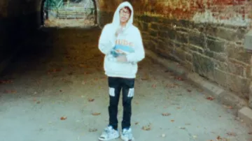 Rhude White Cigarette Racing Boat Hoodie worn by Luh Tyler in Change My Wayz [Official Music Video]