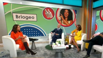 Victoria Beckham Utility Detail Dress worn by Nancy Twine as seen in CBS Mornings on November 22, 2023