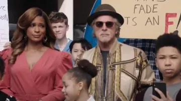 Balmain Printed Bomber Jacket worn by Rick (Don Johnson) as seen in Kenan (S01E09)