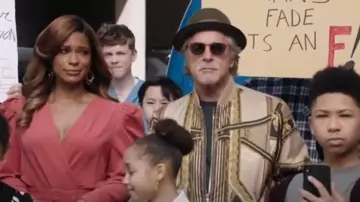 Balmain Printed Bomber Jacket worn by Rick (Don Johnson) as seen in Kenan (S01E09)