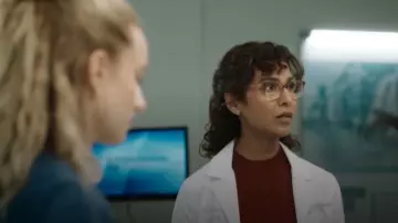 Club Monaco Sig Mix Rib Mock worn by Neeta Devi (Rekha Sharma) as seen in Transplant(S04E07)