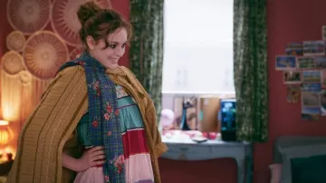 Antik Batik Per­rine Rok Mul­ti­co worn by Juliet (Briony Martha) as seen in Spellbound (S01E14)