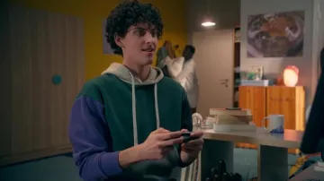 Zara Cotton Color Block Hoodie worn by Benoit Ducasse (Etienne Moana) as seen in Spellbound (S01E16)