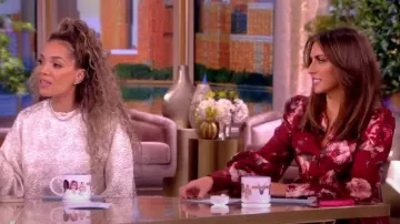 Zimmermann Luminosity Belted Peony Silk Shirtdress worn by Alyssa Farah as seen in The View on November 28, 2023