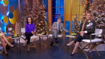 J. Crew Tippi Intarsia Cheetah Sweater worn by Lara Spencer as seen in Good Morning America on  November 27, 2023