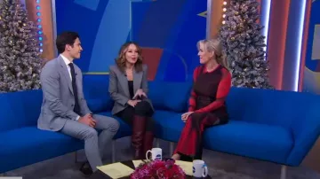 Loewe Printed Stretch-Mesh Maxi Dress worn by Jennifer Ashton as seen in Good Morning America on November 27, 2023