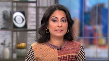Ulla Johnson Esma Sweater worn by Celine Gounder as seen in CBS Mornings on November 26, 2023