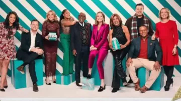 Halogen High Neck Sequin Halter Top worn by Hoda Kotb as seen in Today on  November 29, 2023