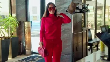 Tom Ford Wide-Leg Trousers worn by Lisa Barlow as seen in The Real Housewives of Salt Lake City (S04E12)