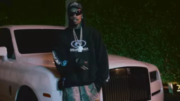 Balenciaga Black Skin Cat XXL Sunglasses worn by Wiz Khalifa in Wiz Khalifa - Up The Ladder [Official Music Video]