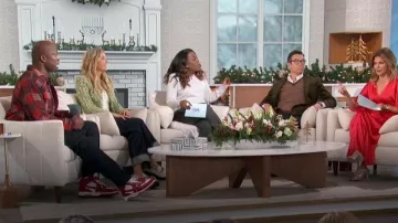 Off-White Out of Office High Top Sneaker worn by Akbar Gbaja-Biamila as seen in The Talk on November 29, 2023