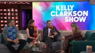 All Saints Sadie Foil Dress by All Saints worn by Kelly Clarkson as seen in The Kelly Clarkson Show on November 30, 2023