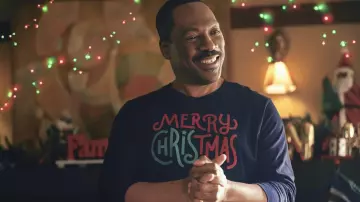 Merry Christmas Shirt worn by Chris Carver (Eddie Murphy) in Candy Cane Lane movie