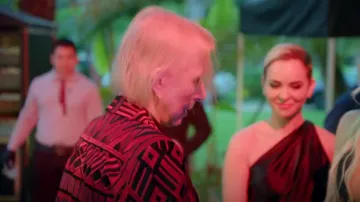 Alice + Olivia Christian Blazer de seda bordada usado por Nicole Martin como se ve en The Real Housewives of Miami (T06E05)