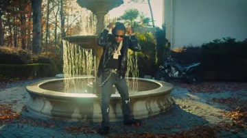 Rick Owens Shiny Black Gimp Zip Hoodie worn by Offset in Don't You Lie (Official Music Video)