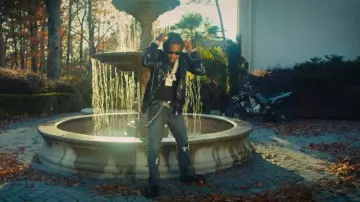 Rick Owens Shiny Black Gimp Zip Hoodie worn by Offset in Don't You Lie (Official Music Video)
