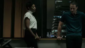 :Akris Punto Polka Dot Mulberry Silk Top worn by  Lau­ryn Williams (Chanell Bell) as seen in Power Book IV: Force (S02E07)