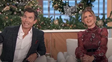 Ted Baker Alexxei Top worn by Natalie Morales as seen in The Talk on December 4, 2023