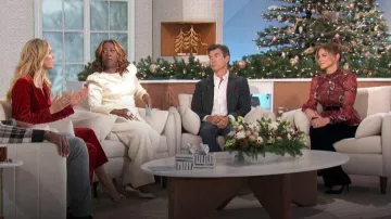 J. crew Col­lec­tion Rylie T-strap Heels worn by Amanda Kloots as seen in The Talk on  December 4, 2023