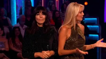 Nadine Merabi Lu­na Jump­suit worn by Claudia Winkleman as seen in Strictly Come Dancing: It Takes Two (S21E01)