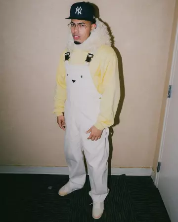 Marni Light Yellow Shaggy Mohair-Hood Hoodie worn by Myke Towers on the Instagram account @myketowers