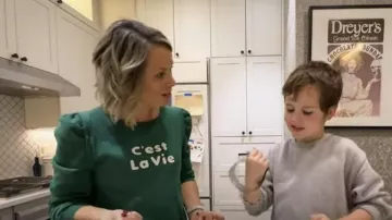 Talbots C'est La Vie Pleated Shoulder Pullover worn by Dylan Dreyer as seen in Today on December 4, 2023