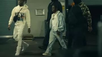 Gallery Dept. Light Blue & Multicolor G Patch Flared Jeans worn by 42 Dugg in SpinDatBac (Official Music Video)