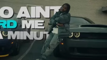 Amiri x Rhee Studio Clay Indigo & Tool Print Carpenter Jeans worn by 42 Dugg in SpinDatBac (Official Music Video)