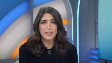 Endless Rose Jewel Button Knit Collared Top worn by Liz Kreutz as seen in Today on December 7, 2023