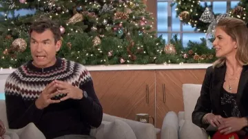 The Men's Store at Bloomingdale's Merino Wool Fair Isle Sweater worn by Jerry O'Connell as seen in The Talk on December 6, 2023