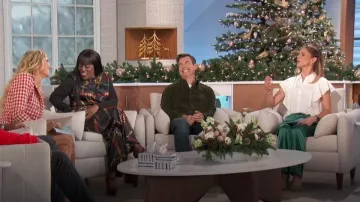 Lauren Ralph Lauren Belting-Print Twill Wide-Leg Pants by worn by Sheryl Underwood as seen in The Talk on December 7, 2023