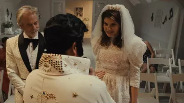 By Watters. Adelia Gown worn by Yani (Lindsey Kraft) as seen in Obliterated (S01E06)