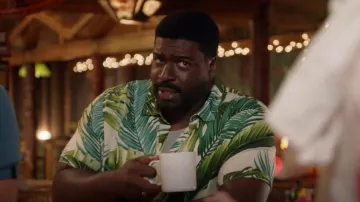 Cora Spearman Hawaii Justin Regular Fit Printed Camp Shirt worn by TC (Stephen Hill) as seen in Magnum P.I. (S05E17)