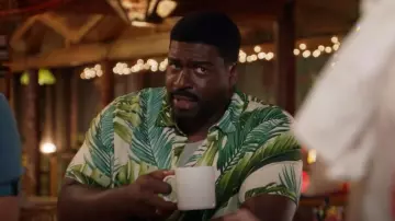 Cora Spearman Hawaii Justin Regular Fit Printed Camp Shirt worn by TC (Stephen Hill) as seen in Magnum P.I. (S05E17)