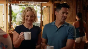 Rag & Bone Harvey Knit Polo worn by Thomas Magnum (Jay Hernandez) as seen in Magnum P.I. (S05E17)