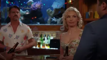 Reformation Nadi­ra Dress worn by Juliet Higgins (Perdita Weeks) as seen in Magnum P.I. (S05E17)