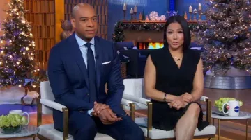 Robe Sandro Alexandrie portée par Stephanie Ramos vue dans Good Morning America le 7 décembre 2023