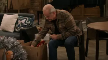 Ralph Lauren Purple Label Cooper Plaid Wool Shirt worn by Dr. Frasier Crane (Kelsey Grammer) as seen in Frasier (S01E10)