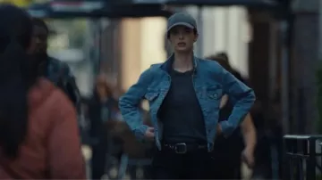 Lucky Brand Jean Jack­et worn by Lucy (Krysten Ritter) as seen in Orphan Black: Echoes (S01E01)