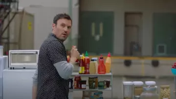 Hugo Boss Slim Fit Shirt with Mini Scorpion Print worn by Brian Austin Green (Brian Austin Green) as seen in BH90210 (S01E05)