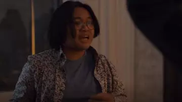 Bugatchi Shaped Fit Stretch Print Button-up Shirt In Riviera worn by Wes (Liam Diaz) as seen in Orphan Black: Echoes (S01E04)