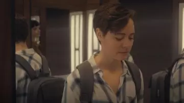 Rails Hunter Plaid But­ton-Front Shirt worn by Kira Manning (Keeley Hawes) as seen in Orphan Black: Echoes (S01E05)