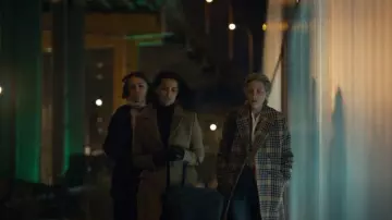 Paul Smith Checked Wool-blend Coat In Marigold worn by Delphine Cormier (Evelyne Brochu) as seen in Orphan Black: Echoes (S01E09)