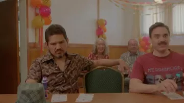 Vtg Geo­met­ric Shirt worn by Gabriel Daniels as seen in Acting Good (S02E08)