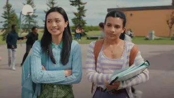 Mango Striped Knit Top worn by Jackie Howard(Nikki Rodriguez) as seen in My Life with the Walter Boys (S01E03)
