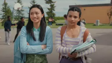 Mango Striped Knit Top worn by Jackie Howard(Nikki Rodriguez) as seen in My Life with the Walter Boys (S01E03)