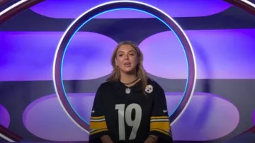 Logotipo de Nike Pittsburgh Steelers JuJu Smith-Schuster usado por Graciemae Sinclair como se ve en Gran Hermano (T15E14)