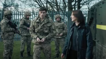 Barbour 40th Anniversary Beaufort Wax Jacket worn by Amy Silva (Suranne Jones) as seen in Vigil (S02E01)